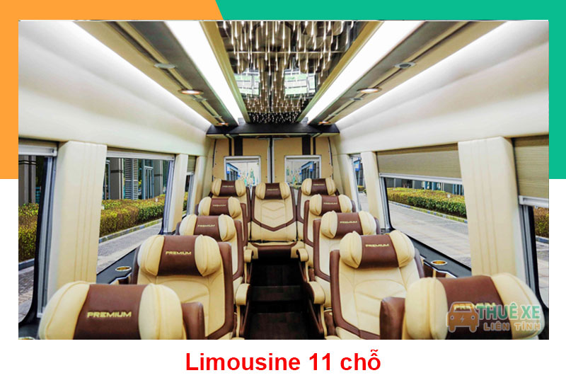 Thuê xe limousine 11 chỗ có tài nội thất sang trọng